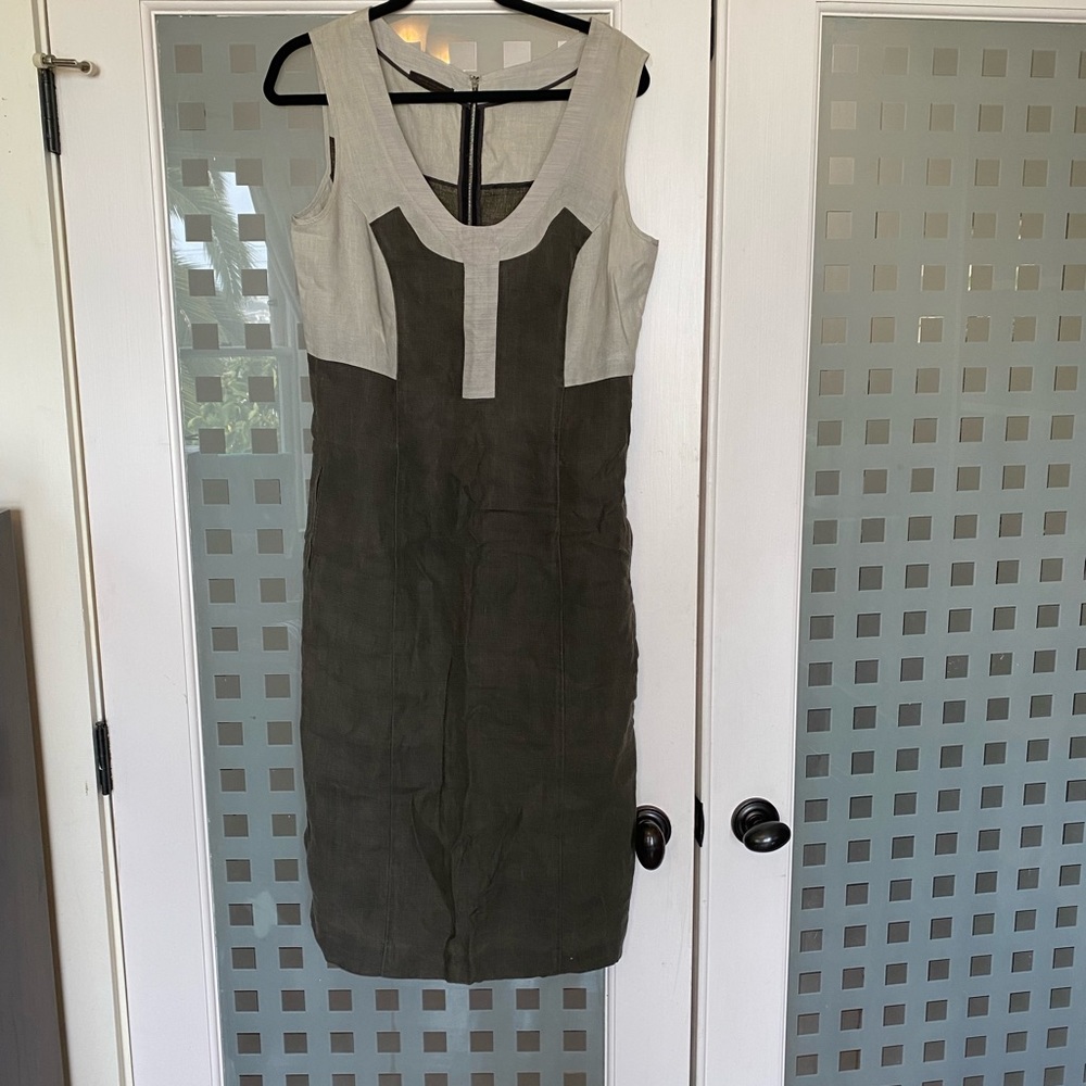 Narciso Rodríguez Colorblock Linen Dress Medium